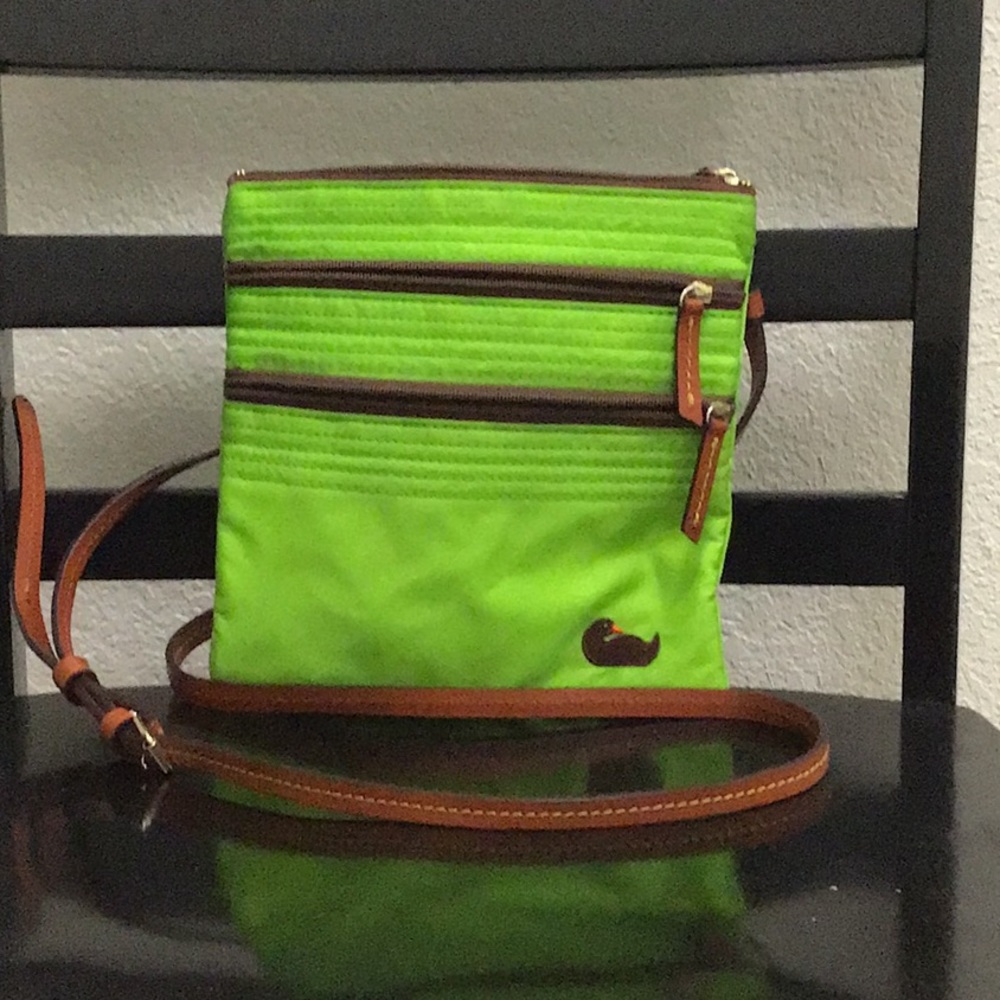 Dooney and Bourke nylon multi-zipper crossbody